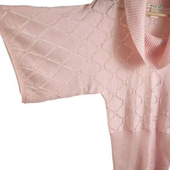 ARDEN B. XS Merino Wool Blend Pink Sweater Cowl Neck Wide 3/4 Dolman Sleeve - Picture 5 of 8